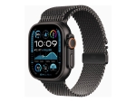 Apple Watch Ultra 2 - 49 mm - black titanium - smart watch with milanese loop - band size: S - 64 GB - LTE, Wi-Fi 4, UWB, Bluetooth - 4G - 61.8 g