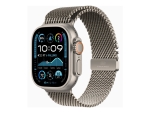 Apple Watch Ultra 2 - 49 mm - natural titanium - smart watch with milanese loop - band size: L - 64 GB - LTE, Wi-Fi 4, UWB, Bluetooth - 4G - 61.4 g