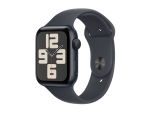 Apple Watch SE (GPS) - 2nd generation - 44 mm - midnight aluminium - smart watch with sport band - fluoroelastomer - midnight - band size: M/L - 32 GB - Wi-Fi 4, Bluetooth - 32.9 g