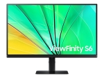 Samsung ViewFinity S6 S27D600EAU - S60UD Series - LED monitor - 27" - 2560 x 1440 QHD @ 100 Hz - IPS - 350 cd/m² - 1000:1 - HDR10 - 5 ms - HDMI, DisplayPort - black