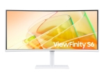 Samsung ViewFinity S6 S34C650TAU - S65TC Series - LED monitor - curved - 34" - 3440 x 1440 UWQHD @ 100 Hz - VA - 350 cd/m² - 3000:1 - HDR10 - 5 ms - 2x Thunderbolt 4, HDMI, DisplayPort - speakers - warm white