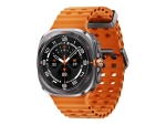 Samsung Galaxy Watch Ultra - 47 mm - titanium - smart watch with marine band - rubber - orange - band size: S/M/L - display 1.5" - 32 GB - Wi-Fi, LTE, NFC, Bluetooth - 4G - 60.5 g - titanium grey