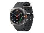 Samsung Galaxy Watch Ultra - 47 mm - titanium - smart watch with marine band - rubber - dark grey - band size: S/M/L - display 1.5" - 32 GB - Wi-Fi, LTE, NFC, Bluetooth - 4G - 60.5 g - titanium silver
