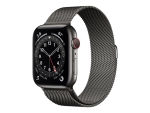 Apple Watch Series 6 (GPS + Cellular) - 44 mm - graphite stainless steel - smart watch with milanese loop - stainless steel mesh - graphite - wrist size: 150-200 mm - 32 GB - Wi-Fi, Bluetooth - 4G - 47.1 g