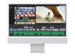 Apple iMac with 4.5K Retina display - All-in-one - M1 - RAM 8 GB - SSD 256 GB - M1 8-core GPU - GigE - WLAN: Bluetooth 5.0, 802.11a/b/g/n/ac/ax - macOS Monterey 12.0 - monitor: LED 24" 4480 x 2520 (4.5K) - keyboard: Danish - silver