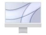 Apple iMac with 4.5K Retina display - All-in-one - M1 - RAM 8 GB - SSD 256 GB - M1 7-core GPU - WLAN: Bluetooth 5.0, 802.11a/b/g/n/ac/ax - macOS Monterey 12.0 - monitor: LED 24" 4480 x 2520 (4.5K) - keyboard: Danish - silver