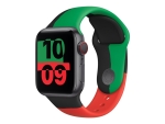 Apple Watch Series 6 (GPS + Cellular) - 40 mm - space grey aluminium - smart watch with sport band - fluoroelastomer - Black Unity - band size: S/M/L - 32 GB - Wi-Fi, Bluetooth - 4G - 30.5 g