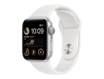 Apple Watch SE (GPS) - 2nd generation - 40 mm - silver aluminium - smart watch with sport band - fluoroelastomer - midnight - band size: Regular - 32 GB - Wi-Fi, Bluetooth - 26.4 g