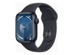 Apple Watch Series 9 (GPS) - 41 mm - midnight aluminium - smart watch with sport band - fluoroelastomer - midnight - band size: M/L - 64 GB - Wi-Fi, UWB, Bluetooth - 31.9 g