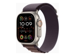 Apple Watch Ultra 2 - 49 mm - titanium - smart watch with Alpine Loop - textile - indigo - band size: L - 64 GB - Wi-Fi, LTE, UWB, Bluetooth - 4G - 61.4 g