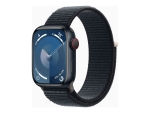 Apple Watch Series 9 (GPS + Cellular) - 41 mm - midnight aluminium - smart watch with sport loop - soft double-layer nylon - midnight - 64 GB - Wi-Fi, LTE, UWB, Bluetooth - 4G - 32.1 g