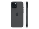 Apple iPhone 15 - 5G smartphone - dual-SIM / Internal Memory 128 GB - OLED display - 6.1" - 2556 x 1179 pixels - 2x rear cameras 48 MP, 12 MP - front camera 12 MP - black