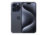 Apple iPhone 15 Pro - 5G smartphone - dual-SIM / Internal Memory 128 GB - OLED display - 6.1" - 2556 x 1179 pixels (120 Hz) - 3x rear cameras 48 MP, 12 MP, 12 MP - front camera 12 MP - blue titanium