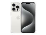 Apple iPhone 15 Pro - 5G smartphone - dual-SIM / Internal Memory 256 GB - OLED display - 6.1" - 2556 x 1179 pixels (120 Hz) - 3x rear cameras 48 MP, 12 MP, 12 MP - front camera 12 MP - white titanium