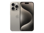 Apple iPhone 15 Pro - 5G smartphone - dual-SIM / Internal Memory 256 GB - OLED display - 6.1" - 2556 x 1179 pixels (120 Hz) - 3x rear cameras 48 MP, 12 MP, 12 MP - front camera 12 MP - natural titanium