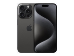 Apple iPhone 15 Pro - 5G smartphone - dual-SIM / Internal Memory 512 GB - OLED display - 6.1" - 2556 x 1179 pixels (120 Hz) - 3x rear cameras 48 MP, 12 MP, 12 MP - front camera 12 MP - black titanium