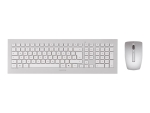 CHERRY DW 8000 - keyboard and mouse set - Swiss - white, silver
