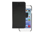 dbramante1928 Lynge - Flip cover for mobile phone - full-grain leather - black - for Apple iPhone 6, 6s, 7, 8, SE (2nd generation)