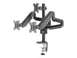 DELTACO ARM-0352 - mounting kit - adjustable arm - for 3 LCD displays - black