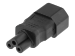 DELTACO DEL-1011 - power connector adaptor - IEC 60320 C5 to IEC 60320 C14