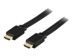 DELTACO HDMI-1010F - HDMI cable with Ethernet - 1 m