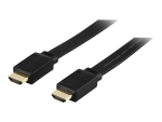 DELTACO HDMI-1030F - HDMI cable with Ethernet - 3 m
