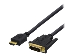 DELTACO HDMI-112D - adapter cable - HDMI / DVI - 2 m