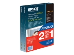 Epson Premium Glossy Photo Paper BOGOF - photo paper - glossy - 40 sheet(s) - 100 x 150 mm - 255 g/m² (pack of 2)