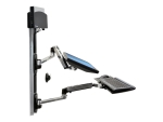 Ergotron LX mounting kit - for LCD display / keyboard / mouse / CPU - small CPU holder - black, polished aluminium