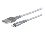 eSTUFF Allure Series - Lightning cable - Lightning male to USB male - 1 m - grey