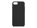 eSTUFF - Back cover for mobile phone - silicone - black - for Apple iPhone 6, 6s, 7, 8, SE (2nd generation)