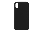 eSTUFF - Back cover for mobile phone - silicone - black - for Apple iPhone X, XS