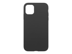 eSTUFF - Case for mobile phone - silicone - silk touch black - for Apple iPhone 11
