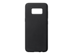 eSTUFF - Back cover for mobile phone - silicone - black - for Samsung Galaxy S8