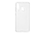 eSTUFF - Back cover for mobile phone - UV coated thermoplastic polyurethane - transparent - for Samsung Galaxy A60