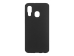 eSTUFF Silicone Case - Back cover for mobile phone - silicone - black - for Samsung Galaxy A40
