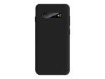 eSTUFF - Back cover for mobile phone - silicone - black - for Samsung Galaxy S10