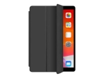 eSTUFF - Screen cover for tablet - polyurethane leather, thermoplastic polyurethane (TPU) - black - 9.7" - for Apple iPad Air