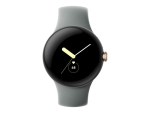 Google Pixel Watch - polished silver - smart watch with active band - charcoal - 32 GB