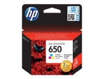 HP 650 - colour (cyan, magenta, yellow) - original - Ink Advantage - ink cartridge