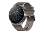 Huawei Watch GT 2 Pro Classic - nebula grey - smart watch with strap - grey brown - 4 GB
