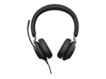 Jabra Evolve2 40 MS Stereo - Headset - on-ear - wired - USB-A - noise isolating - Certified for Microsoft Teams