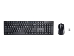 Kensington Pro Fit Low-Profile Desktop Set - keyboard and mouse set - German - black