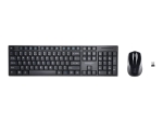 Kensington Pro Fit Low-Profile Desktop Set - keyboard and mouse set - French - black