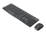 Logitech MK295 Silent - keyboard and mouse set - Pan Nordic - graphite