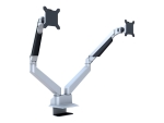 Multibrackets M VESA Gas Lift Arm Dual Side by Side stand - adjustable arm - for 2 LCD displays - silver