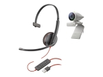 Poly Studio P5 - webcam - with Poly Blackwire 3210 Headset