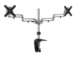 PureMounts PM-STYLE-DM-23D mounting kit - adjustable arm - for 2 monitors - silver