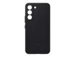 Samsung EF-VS901 - Back cover for mobile phone - genuine leather - black - for Galaxy S22