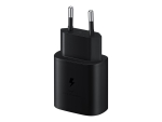 Samsung Fast Charging Wall Charger EP-TA800 - Power adapter - 25 Watt - 3 A - SFC (USB-C) - on cable: USB-C - black - for Galaxy A20, A50, A70, A8s, M30, M40, Note10, S20, S20 5G, S20+ 5G, Z Flip, Z Flip 5G